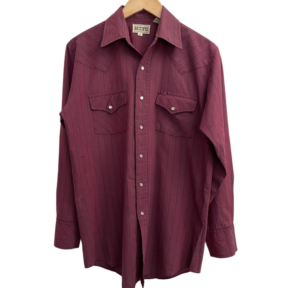 Hoofs Pearl Snap Shirt Size M